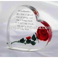 CW-01 Regalos de cristal de alto grado, corazón de cristal, decoración de la boda de cristal